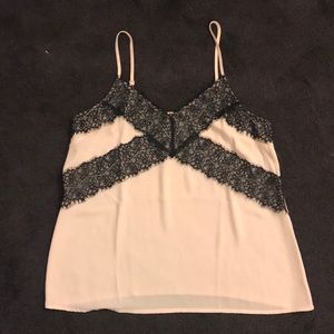 Blush and Black Lace Blouse